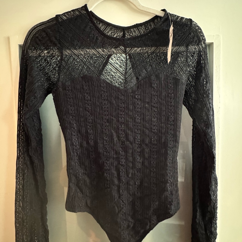 Abercrombie & Fitch women’s long sleeve lace bodysuit size small
